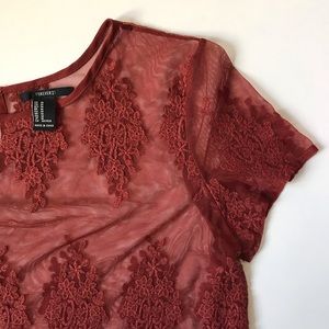 RUSTY RED/BROWN F21 TOP